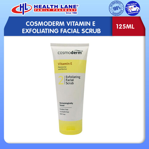 COSMODERM VITAMIN E EXFOLIATING FACIAL SCRUB (125ML)